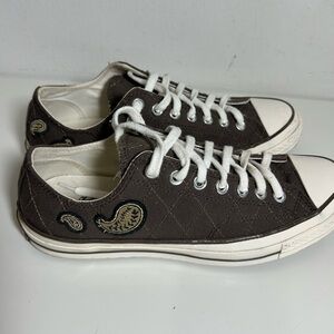 Converse Chuck Taylor 70 Low Timeless Graphic Mens  9 Womens 11 Nightfall Brown